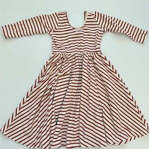 Chic Striped Red and White Kids Dress